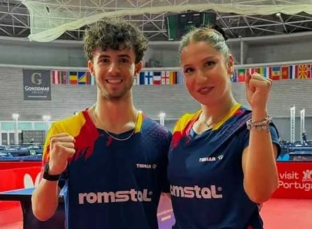 Tenis de masă: Argint pentru Robert Istrate și Bianca Mei-Roșu, la dublu mixt U19, la Europenele de