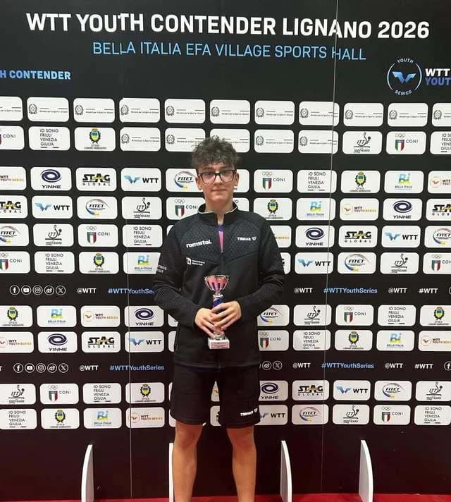 Tenis de masă: Bronz pentru Andrei Ţîbîrnă la WTT Youth Contender Lignano 2026
