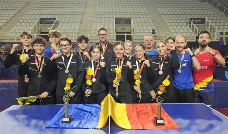 Tenis de masă: Echipele Under-19 ale României, medaliate cu argint la Campionatele Europene de junio