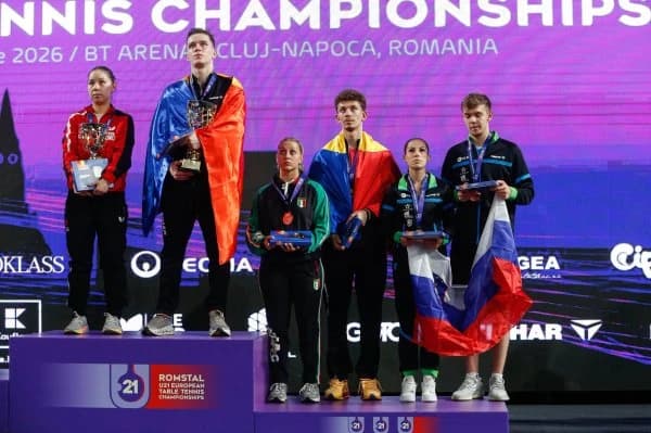 Tenis de masă: prima medalie de aur pentru România la Europenele U21 de la Cluj