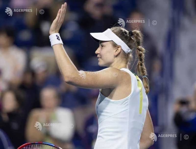 Tenis: Elena Rîbakina, nr.2 mondial, a abandonat în sferturi la Cincinnati (WTA); Pegula în semifina