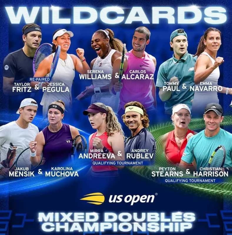 Tenis: Serena Williams și Carlos Alcaraz vor face pereche la dublu mixt la US Open