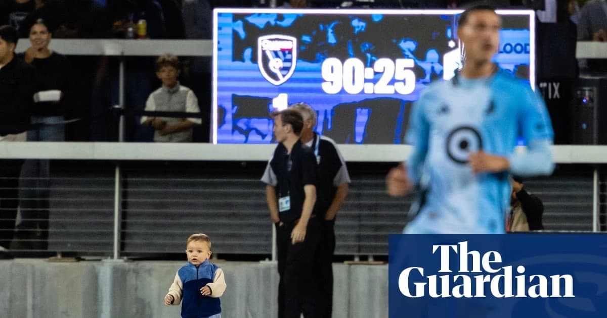 ‘There’s a baby on the field’: Toddler invades pitch during Minnesota’s MLS win over San Jose
