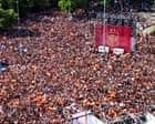 Thousands brave 34C heat to join Spain’s World Cup celebrations in Madrid