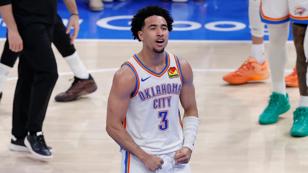 Thunder's Jared McCain says Spurs made threat after 'crazy' hard foul at end of Game 5