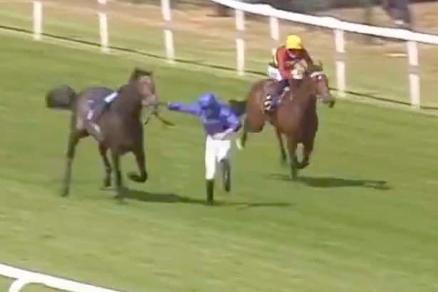 Tom Marquand thrown from horse while winning race in ‘bizarre’ incident at Yarmouth