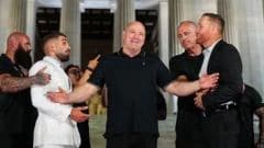 Topuria shoves Gaethje in front of Lincoln Memorial before UFC Freedom