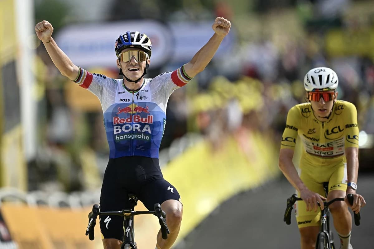 Tour de France: Remco Evenepoel outwits Tadej Pogačar to win stage 15 as Jonas Vingegaard crashes ou