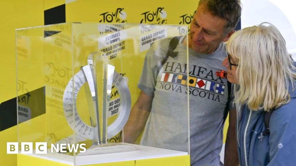 Tour de France trophy in Sheffield ahead of 2027 women's race