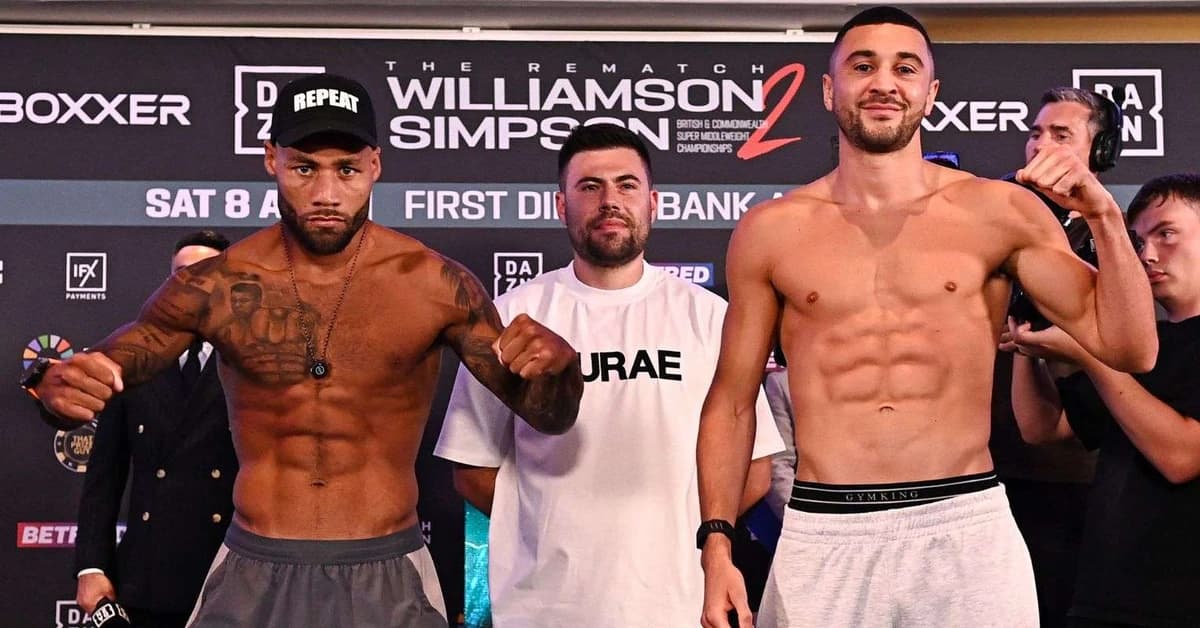 Troy Williamson vs Callum Simpson 2 live scorecard and fight result