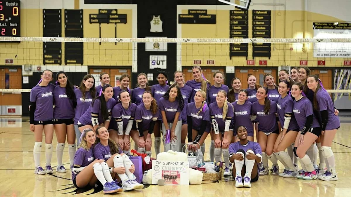 Trumbull volleyball rallies behind teammate battling cancer: 'Every day she shows me how tough she i