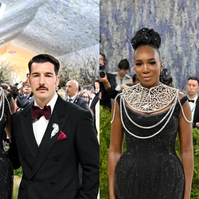 #TSRMetGala: C’mon tennis athletes! 🎾 #VenusWilliams, her hubby #AndreaPreti, and #NaomiOsaka have a