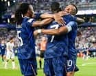 Two-hour storm break fails to stop France as Mbappé and Dembélé prove too good for Iraq