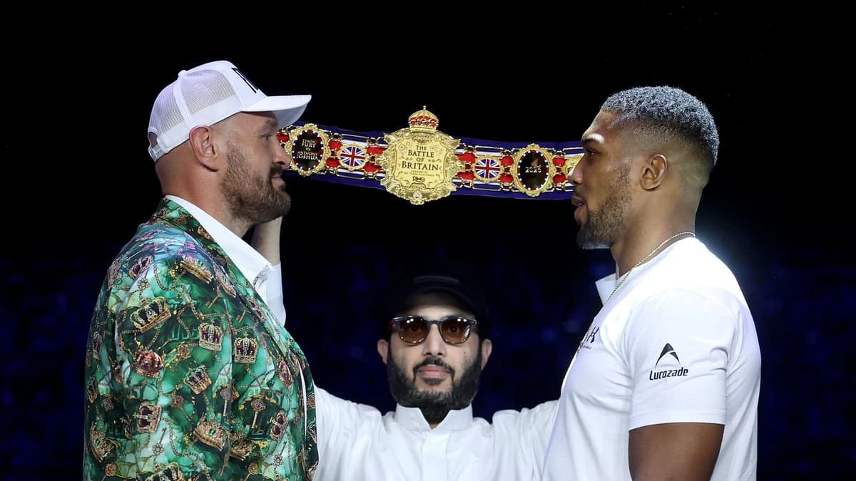 Tyson Fury and Anthony Joshua come face to face in London ahead of Dec. 11 fight in Cardiff