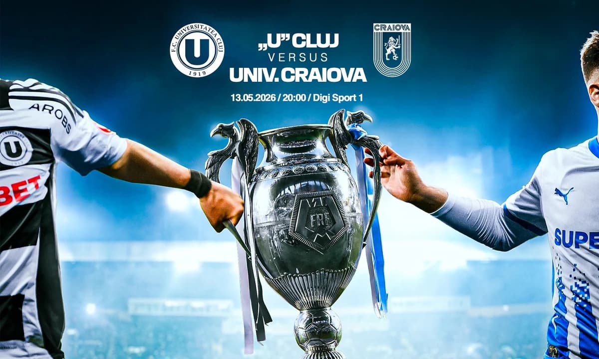 U Cluj - Universitatea Craiova LIVE VIDEO, 20:00, DGS 1 | Finala Cupei României: tot ce trebuie să ș