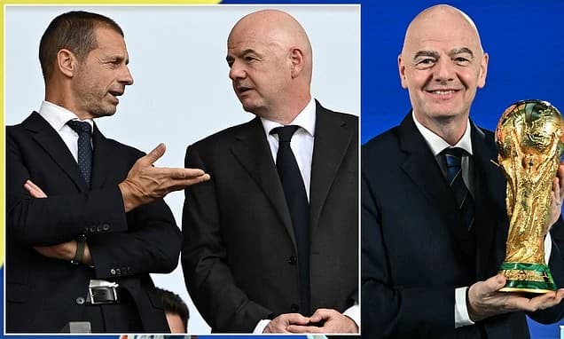 UEFA ramp up pressure on defiant Gianni Infantino and insist they WILL boycott the World Cup if he r