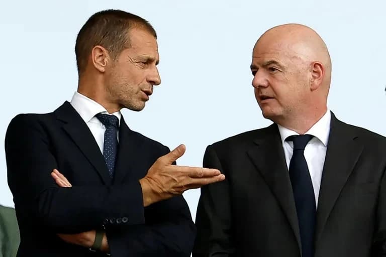 UEFA's Ceferin tells Infantino to go, but 'not interested' in replacing him