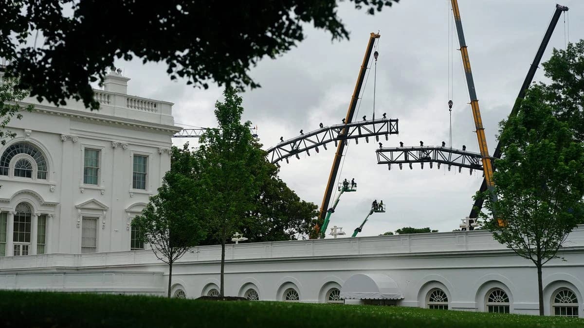 UFC arena soars above White House as Trump prepares for big cage fight