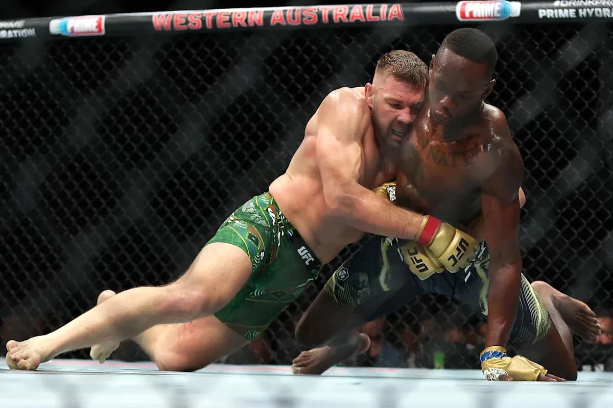 UFC OKC full fight: Dricus Du Plessis submits Israel Adesanya