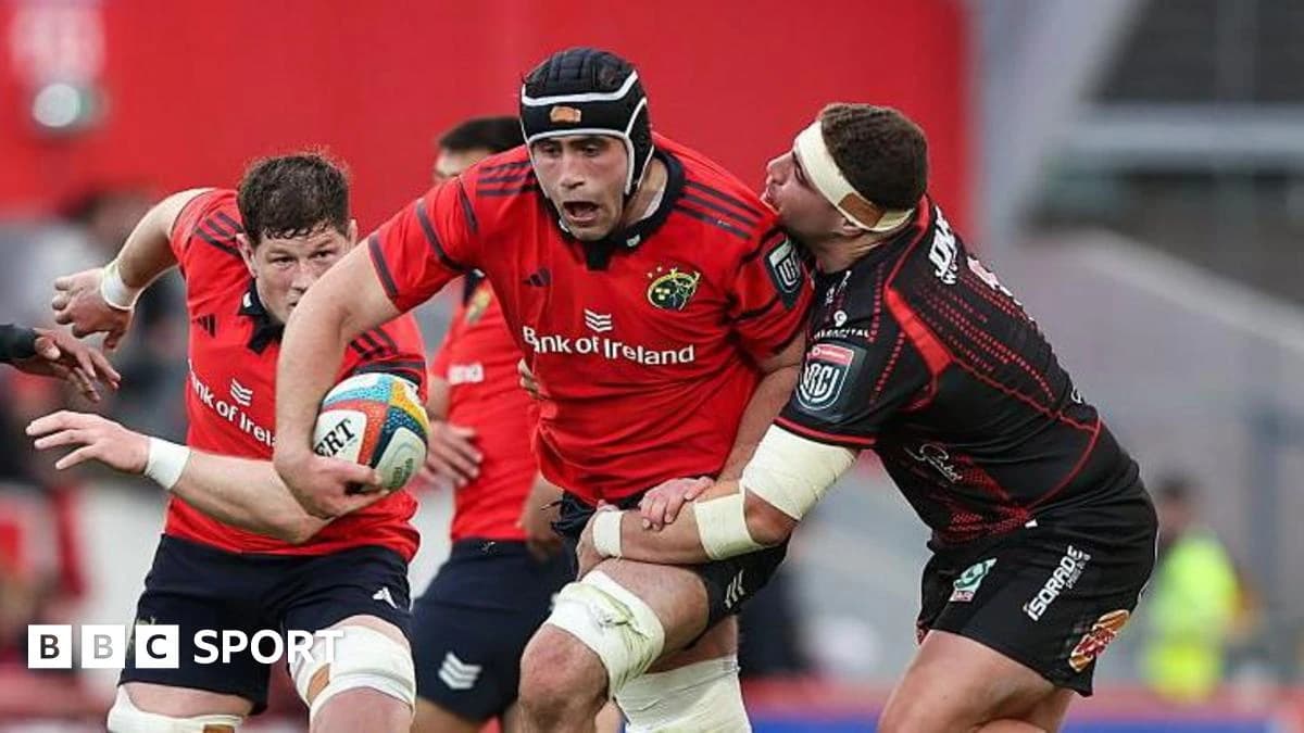 United Rugby Championship: Munster 24-17 Lions - Hosts win in Limerick to seal play-off spot