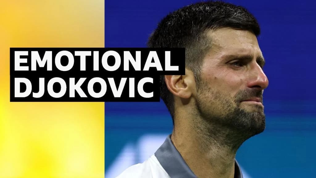 US Open: Novak Djokovic breaks down in tears during first round loss to Mariano Navone