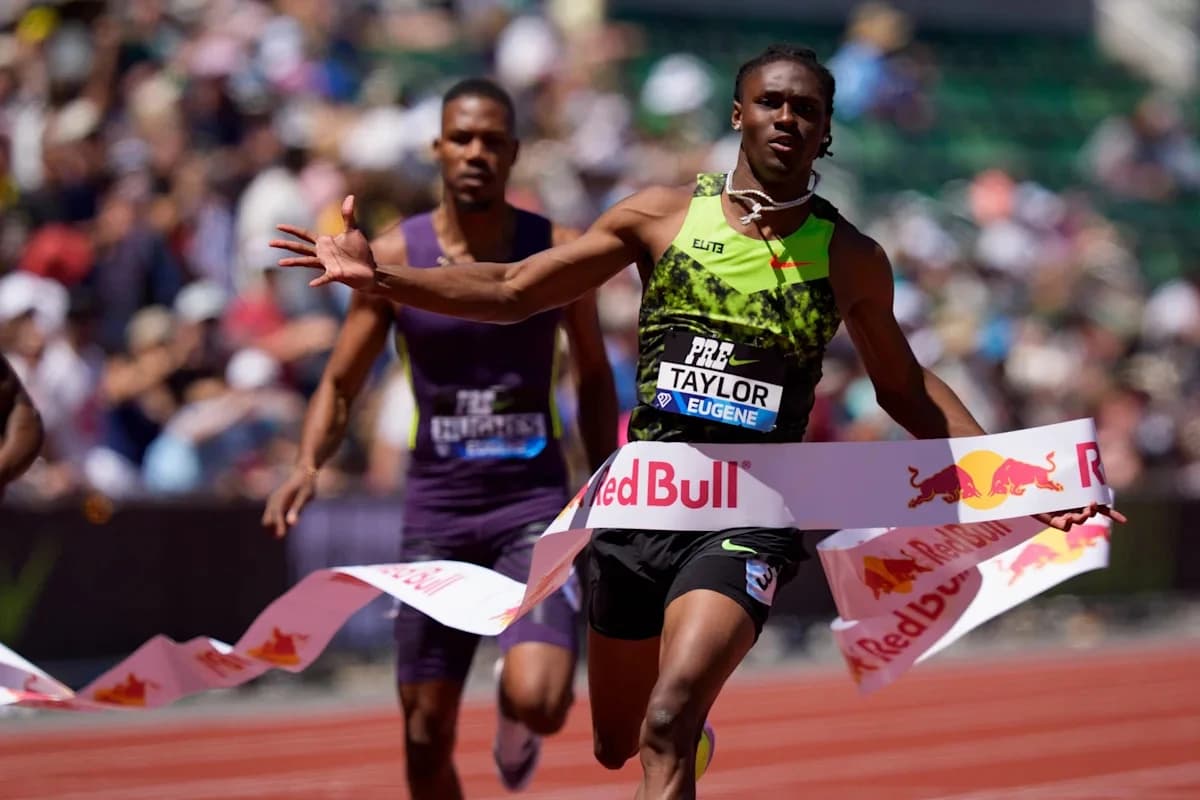 US teenager Tate Taylor shocks Olympic champion, surpasses Usain Bolt on all-time U20 list
