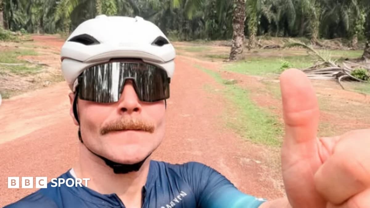 Valterri Bottas: Cadillac driver dodges snakes and dogs as he finishes cycle ride from Malaysia to S