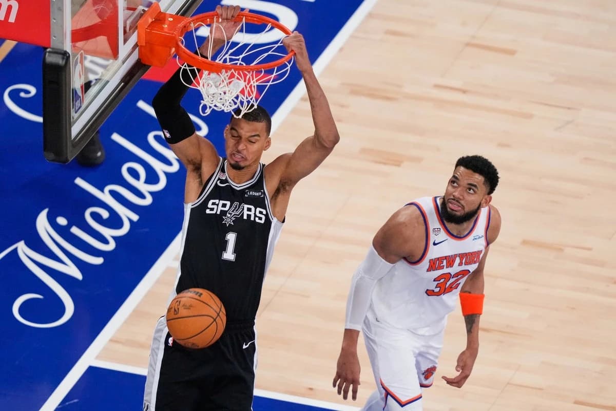 Victor Wembanyama comes good in NBA Finals as New York Knicks pegged back in front of Trump