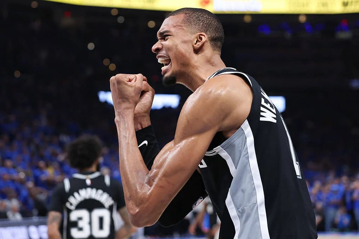 Victor Wembanyama overcome with emotion as Spurs clinch NBA Finals berth