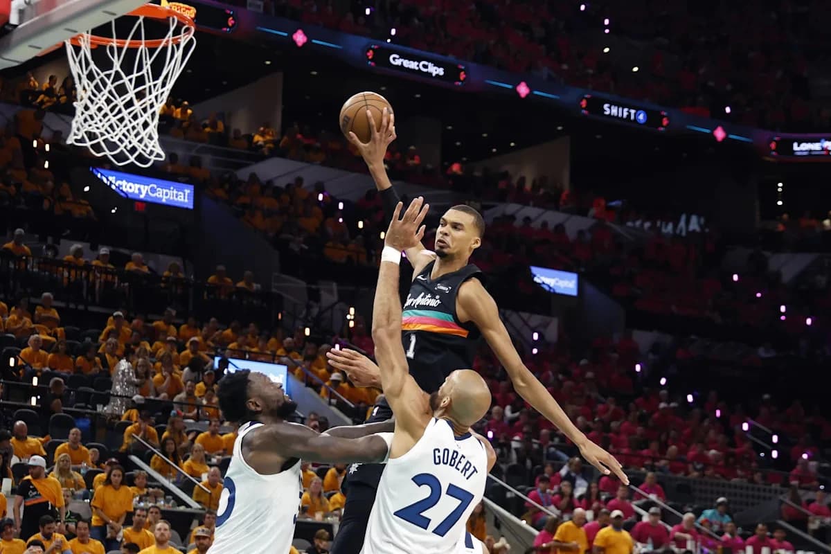 Victor Wembanyama sets NBA postseason record with 12 blocks, but can’t lead Spurs past Timberwolves