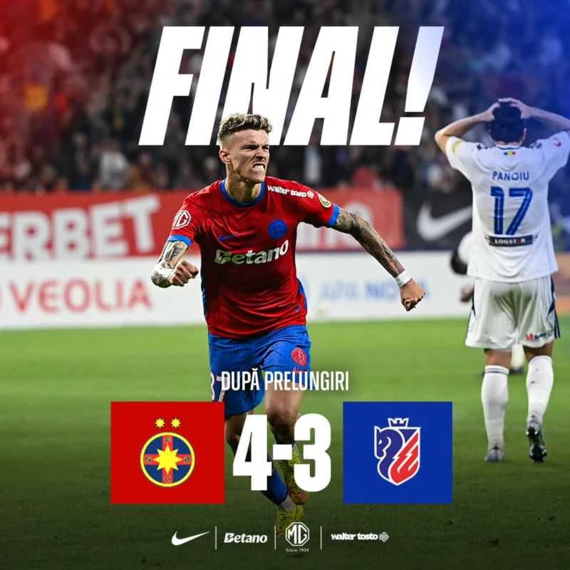 VIDEO Fotbal: FCSB va juca barajul cu Dinamo pentru Conference League, după 4-3 cu FC Botoșani