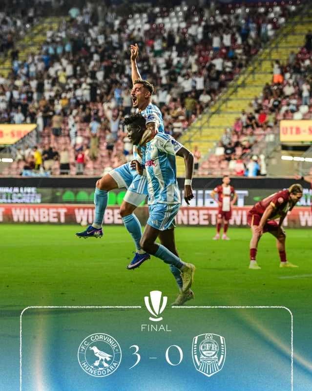 VIDEO Fotbal: Nou-promovata Corvinul a învins-o pe CFR Cluj cu 3-0, în Superligă