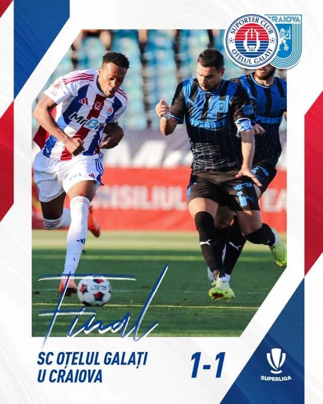 VIDEO Fotbal: Oțelul Galați - Universitatea Craiova 1-1, în Superligă