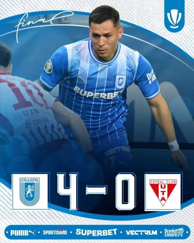 VIDEO Fotbal: Universitatea Craiova a debutat cu o victorie la scor în noul sezon al Superligii, 4-0
