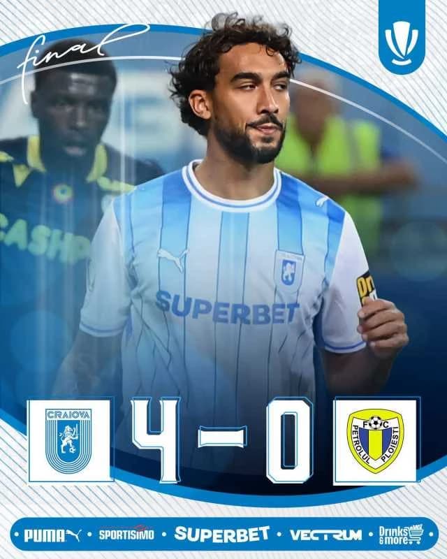 VIDEO Fotbal: Victorie clară pentru Universitatea Craiova în Superligă, 4-0 cu Petrolul Ploiești