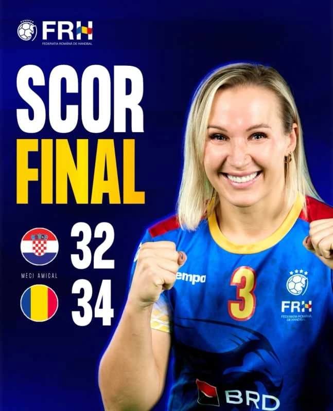 VIDEO Handbal feminin: România a învins Croația (34-32), în meci amical