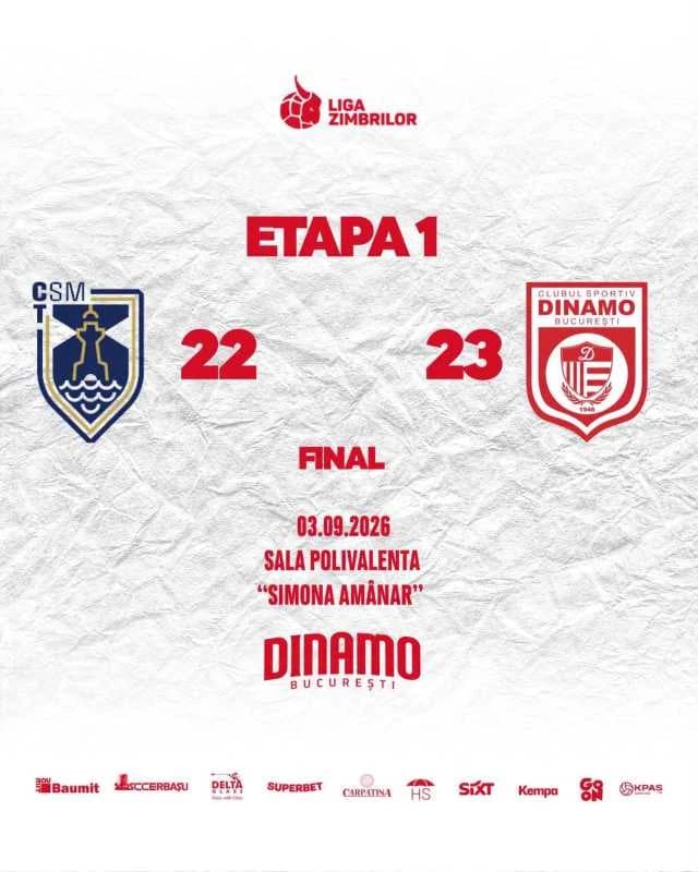 VIDEO Handbal masculin: Victorie la limită pentru CS Dinamo la Constanța, în prima etapă a campionat