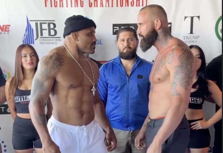 Video: Jacked Yoel Romero stares down Alex Nicholson ahead of Gamebred Bareknuckle MMA