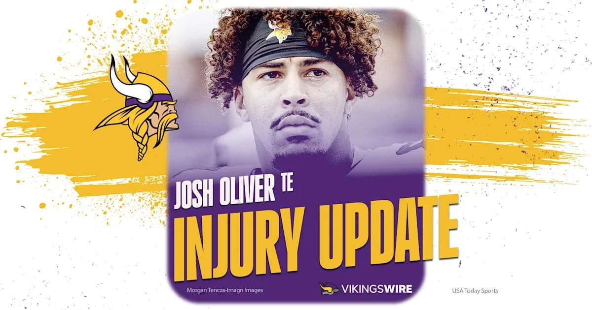 Vikings TE Josh Oliver set to miss significant time