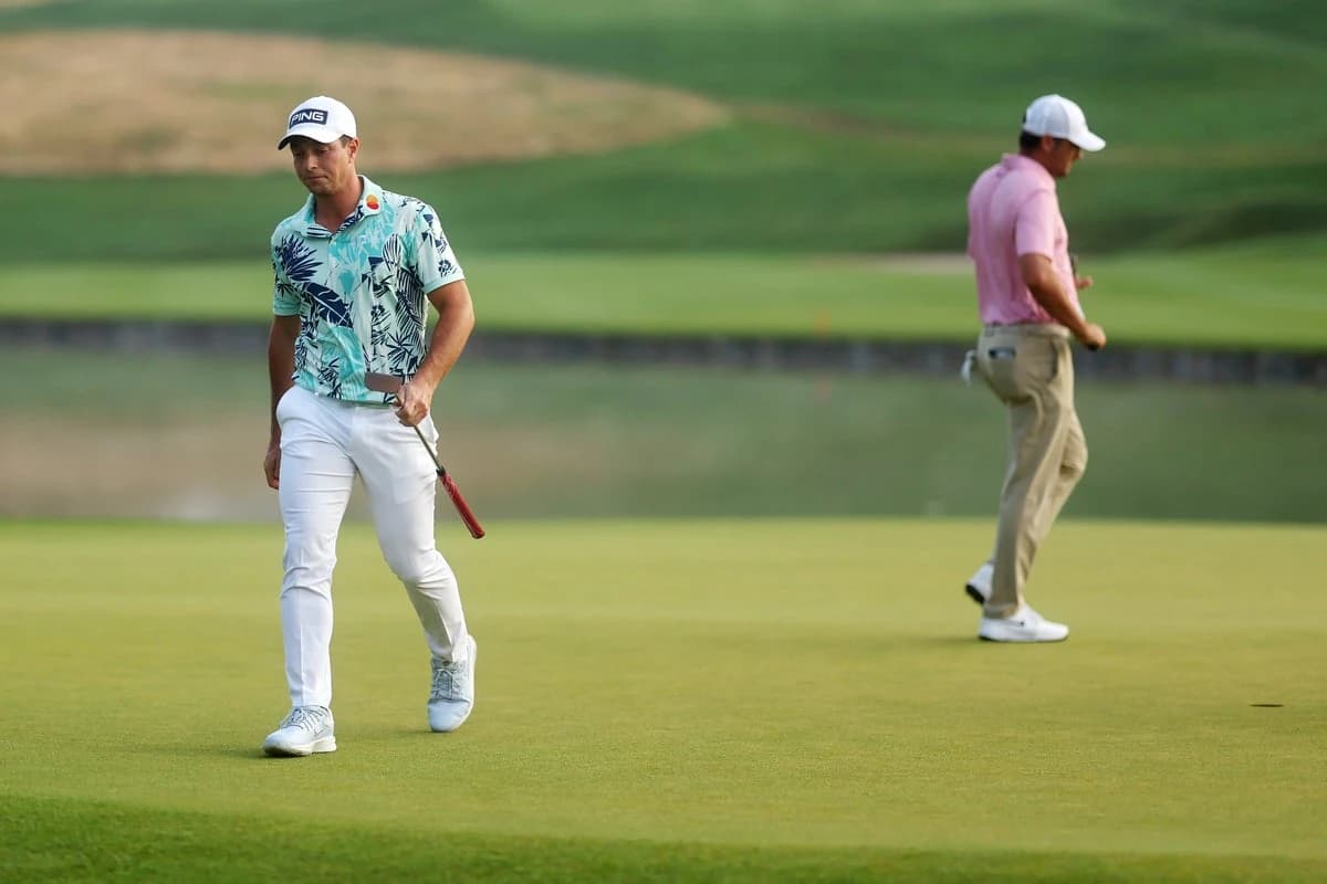 Viktor Hovland and Scottie Scheffler made to wait for playoff after thrilling duel at Travelers Cham