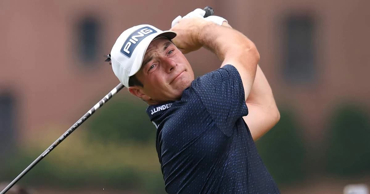 Viktor Hovland surges to one-shot lead at TOUR Championship with cast of challengers lined up behind