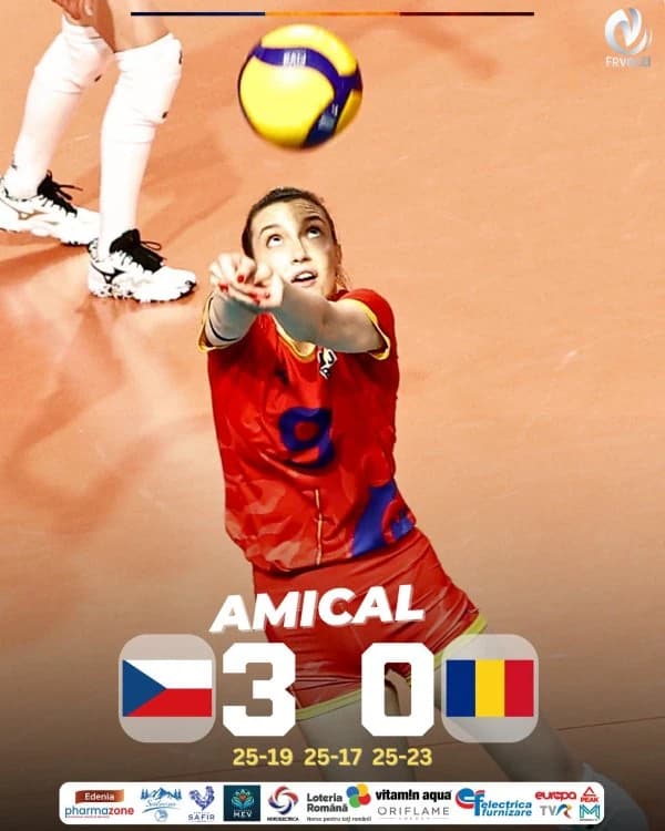 Volei feminin: Cehia – România, scor 3-0, în al doilea amical al verii