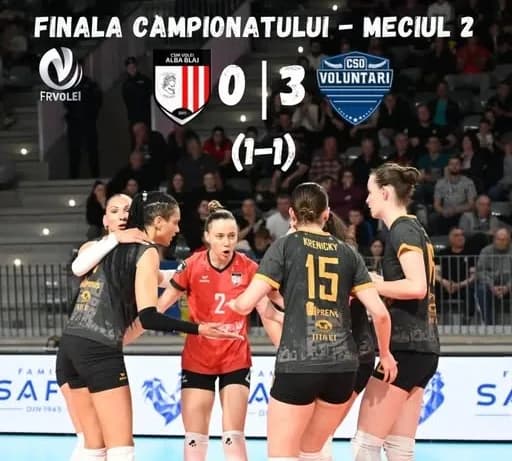 Volei feminin: CSO Voluntari a egalat situația în finala Diviziei A1