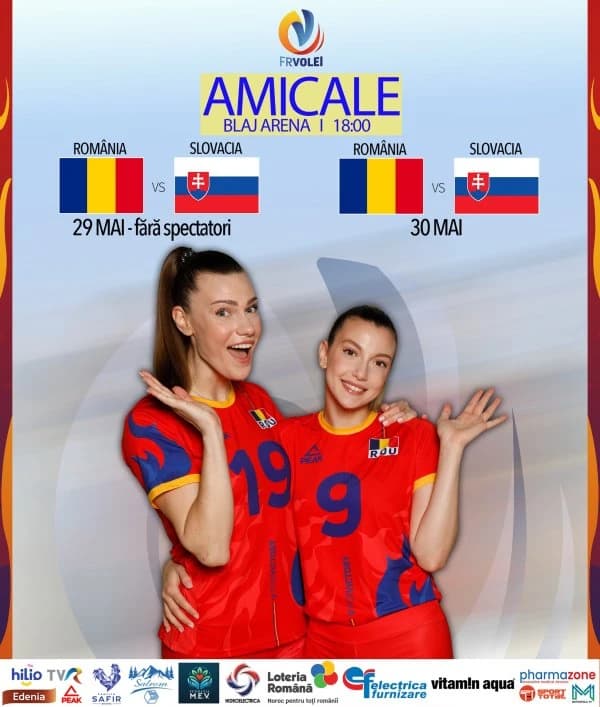 Volei feminin: Naţionala României joacă la Blaj două amicale cu Slovacia