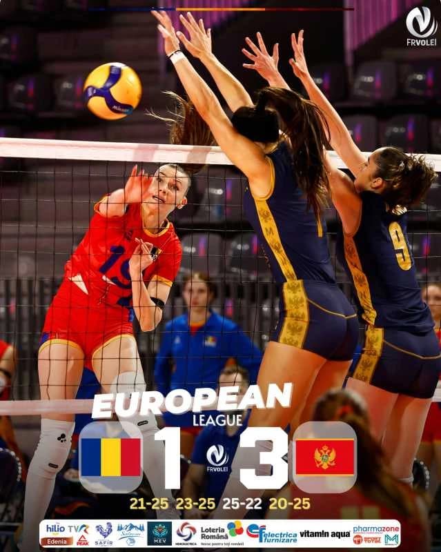 Volei feminin: România, învinsă de Muntenegru în Liga Europeană