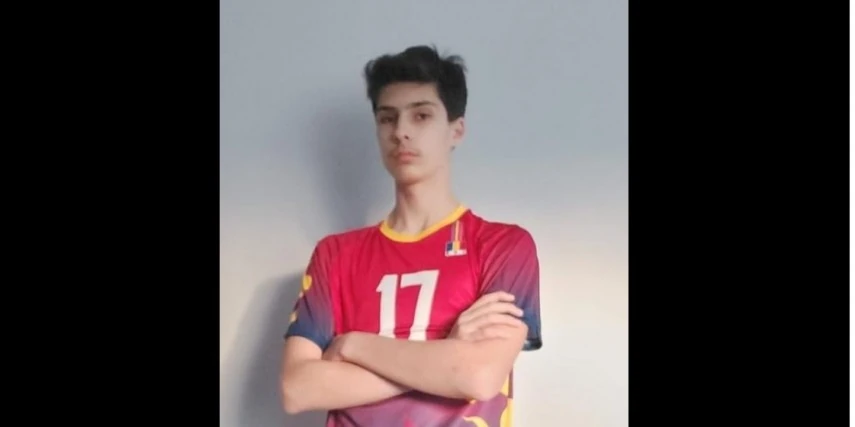Volei: Iustin Egor, de la CSS1 Constanța, la Campionatul Balcanic cu România Under-17, care pregăteș