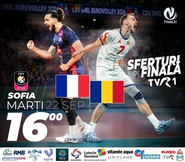 Volei masculin: Franța, adversara României în sferturile Campionatului European