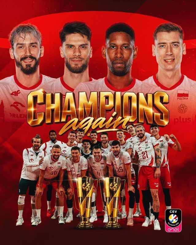 Volei masculin: Polonia a câștigat al doilea său titlu european la rând