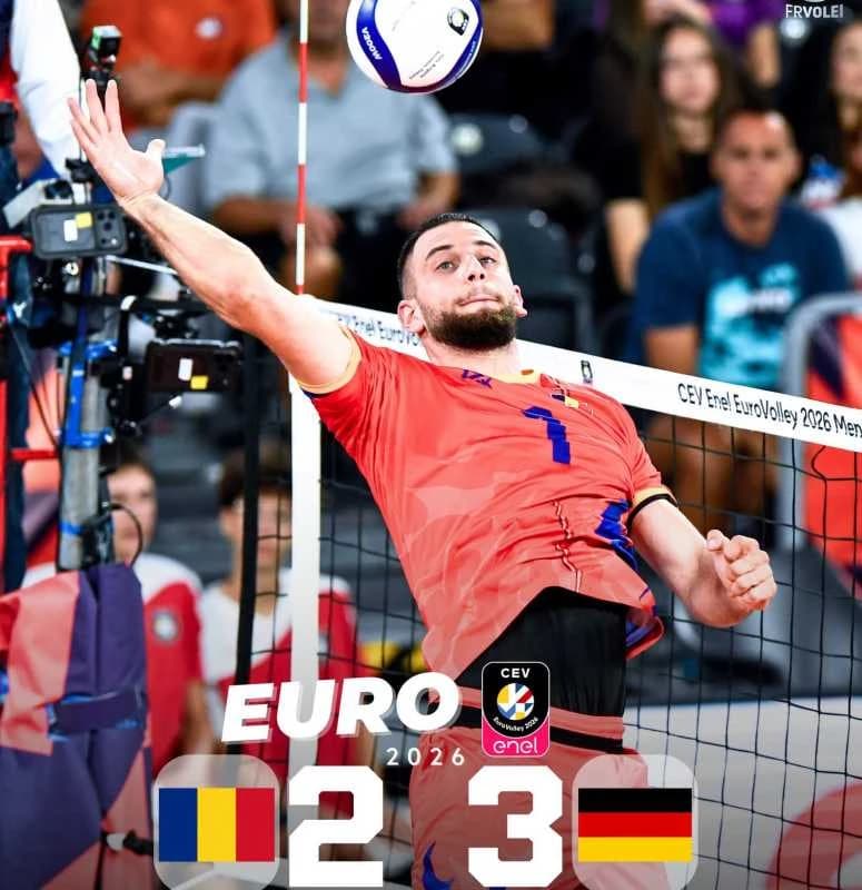 Volei masculin: România, învinsă dramatic de Germania, la Campionatul European