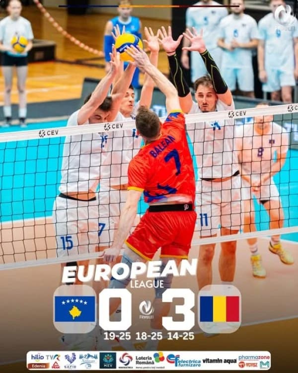 Volei masculin: România, prima victorie în Liga Europeană, 3-0 cu Kosovo